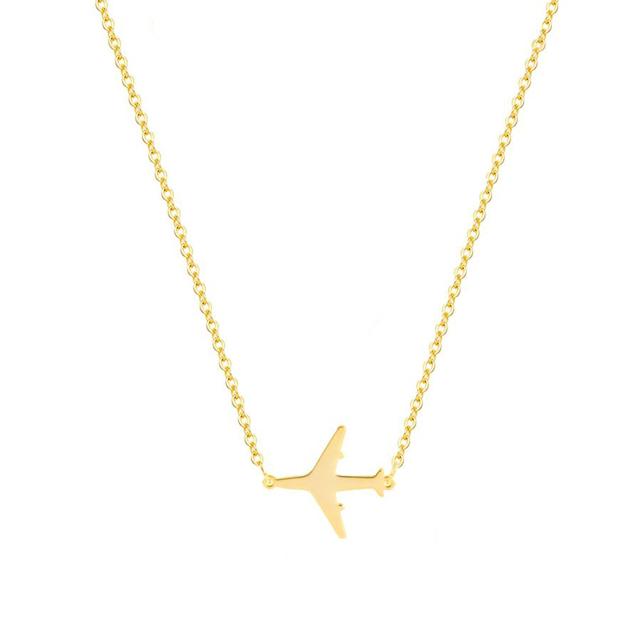 5g Weight PVD Coated Gold Plating Process Real Gold Plated Plating Material 304 Stainless Steel Pendant Material Pendant Necklace Classification 304 Stainless Steel Chain Material cable chain Chain Type 1 Piece Quantity Casual, Daily Occasion 304 Stainless Steel Material Cat, Butterfly Pattern Women's Gender Plating Design Sweet, Simple Style Style Gold, Silver Color Wholesale Jewelry Sweet Simple Style Cat Butterfly Airplane 304 Stainless Steel 18K Gold Plated Plating Pendant Necklace 34