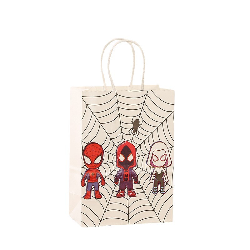 人気漫画スパイダーマンアニメ大全集 子供の誕生日用牛革紙ショッピングバッグms|undefined