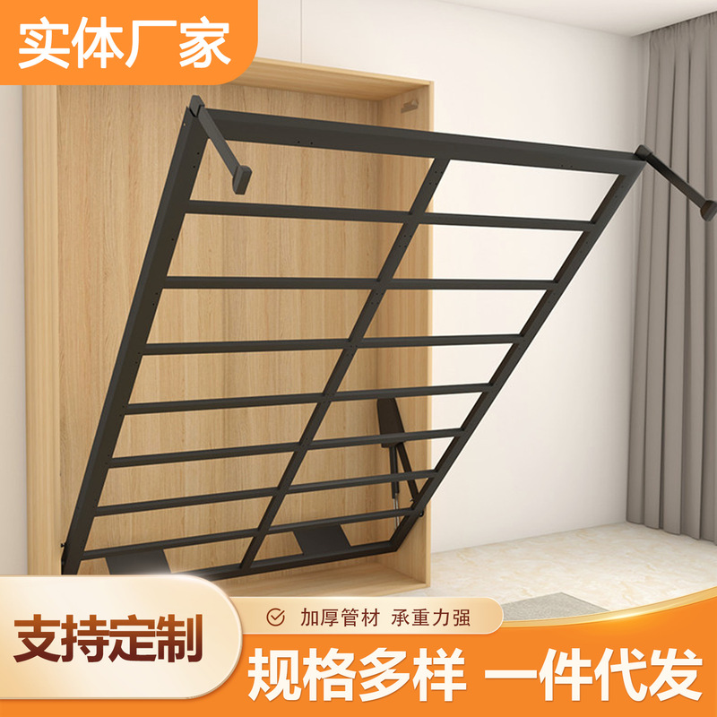 Invisible folding bed hardware accessories, electric wall-mounted bed, integrated bed cabinet, side-flip mattress, Murphy bed for small spaces