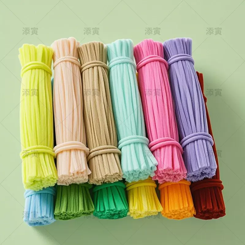 8mm加密毛绒扭扭棒网红DIY手工花束材料幼儿园儿童益智跨境产品