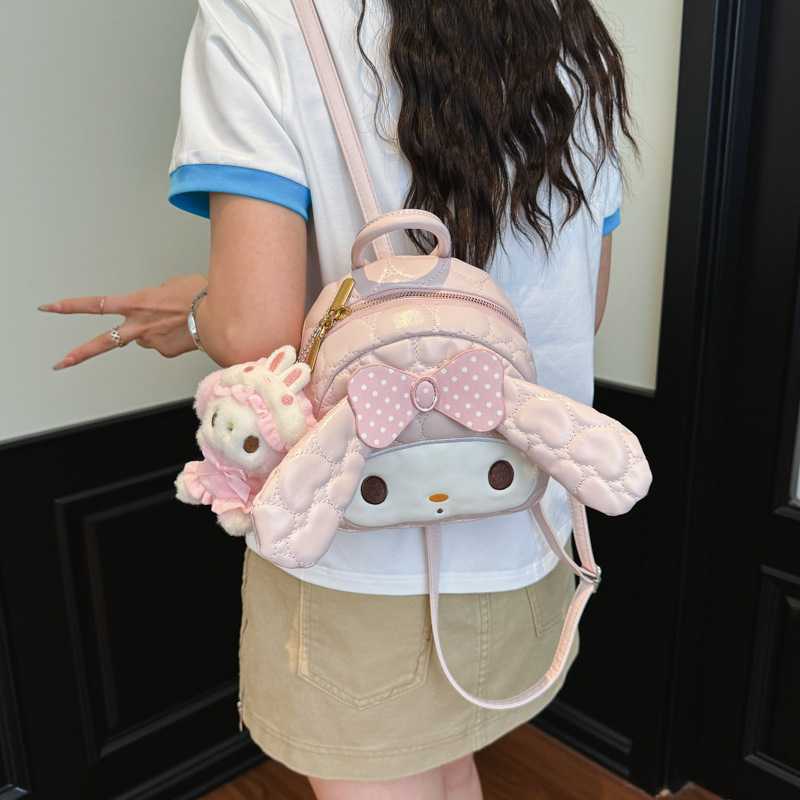 Mochila de dibujos animados para viajar mochila de niñas 2026 verano nuevo lindo arco de moda dulce mochila