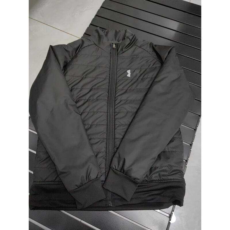 New men's cross-border sports warm stand-up collar jacket, woven long-sleeve zippered reflective lightweight down cotton jacket New men's cross-border sports warm stand-up collar jacket, woven long-sleeve zippered reflective lightweight down cotton jacket
