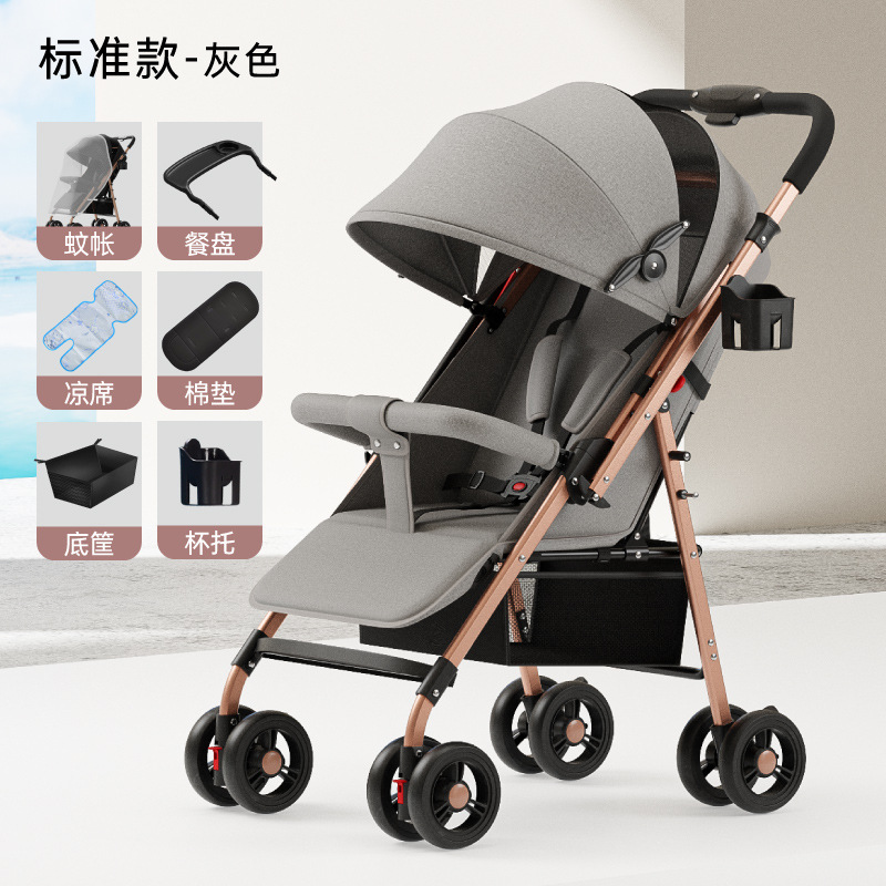 Mayorista bidireccional cochecito de bebé se puede sentar y acostarse bebé ultra ligero plegable pasear artefacto mágico para el recién nacido portátil