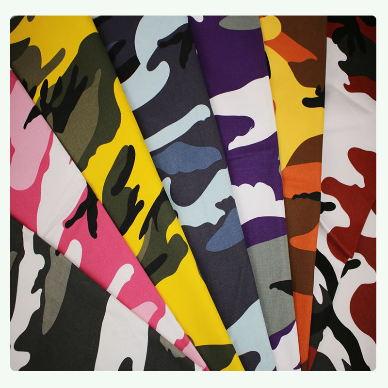 纯棉108*56纱卡面料 斜纹印花迷彩布料 潮牌彩色服装迷彩面料