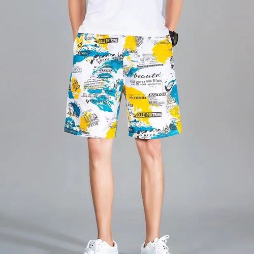 Men's 2024 Short Shorts Beach Pants Athletic Loose Thin Five-Pocket Summer Middle Pants Casual Large Briefs