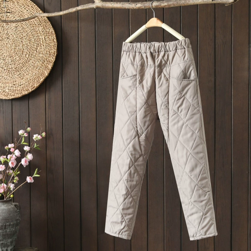 Winter light and thin keep warm trousers for leisure with down, Russia