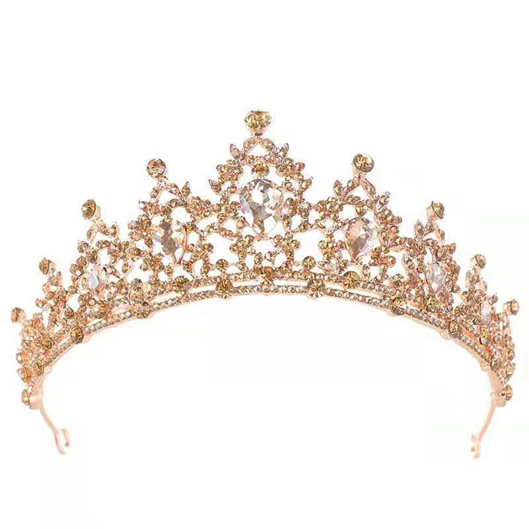Los niños corona pastel tocado cristal accesorios para el cabello corona chica cumpleaños rendimiento diadema princesa vestido accesorios al por mayor