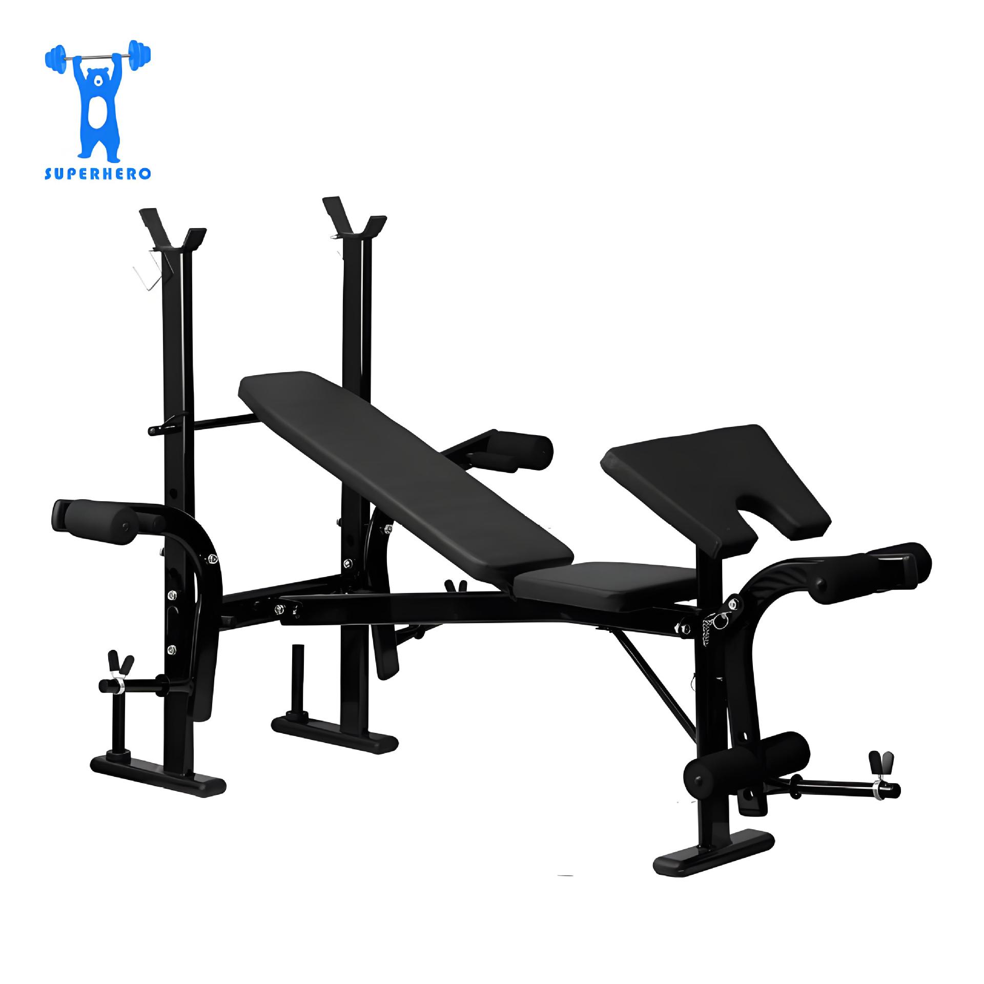 Multifunctional Weightlifting Bed, Home Bench Press Rack, Squat Rack, Barbell Rack Set, Combination Training Fitness Equipment