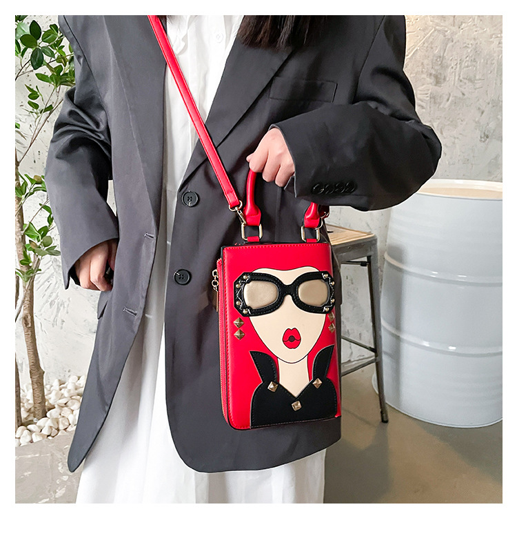 345g Weight Cotton Lining Material Sewing Thread Fashion Element Zipper Closure Type Single Shoulder Strap Strap Type Crossbody Bag Bags Type Casual, Shopping Occasion Pu Leather Material Human Pattern All Seasons Season Women's Gender Streetwear Style Square Shape Medium Size Women's Medium Pu Leather Human Streetwear Sewing Thread Square Zipper Crossbody Bag 22