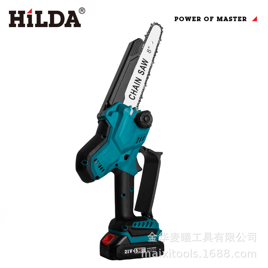 Hilda / Hilda sin escobillas 8 pulgadas cadena eléctrica mano alta potencia al por mayor cadena eléctrica nueva rama de sierra de madera