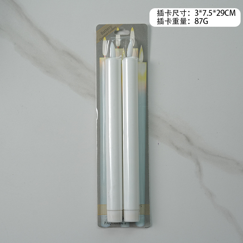 Luz de vela de varilla larga led boca de onda bala control remoto vela electrónica boda boda Navidad vacaciones luces decorativas