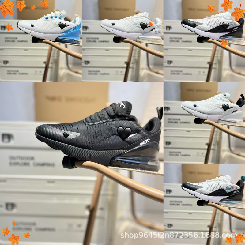 2025 Pure Original Air Max 270 Export Men's and Women's Sports Shoes Air Cushion Cushioning Mesh Breathable Casual Running Shoes