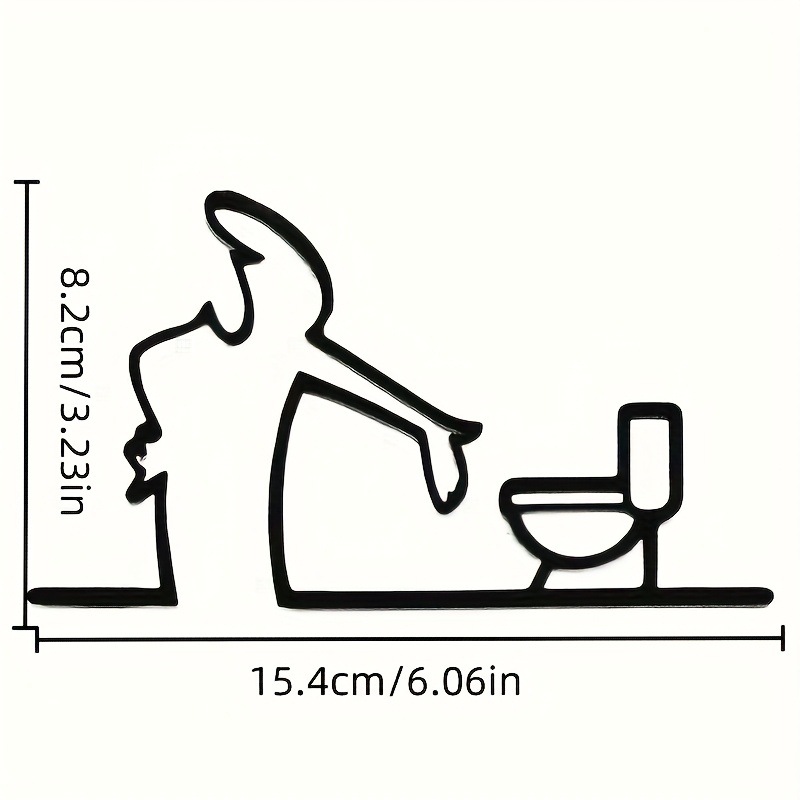 휴먼 및 변기 문 장식(소형)