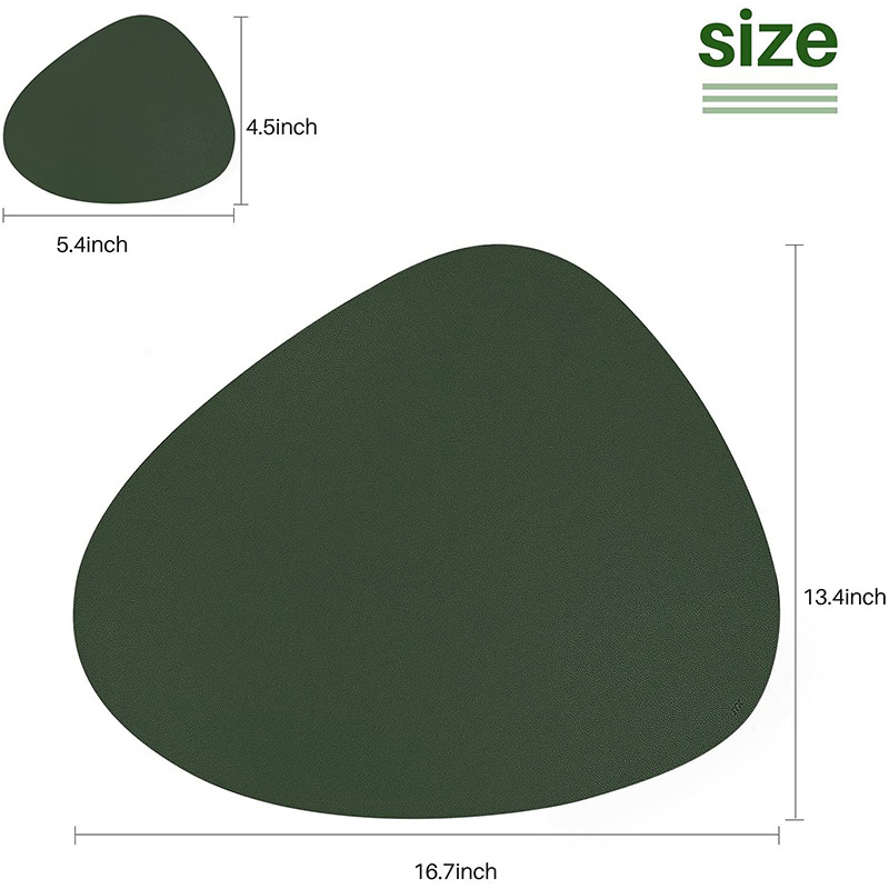 De estilo europeo de textura de cuero occidental mantel lavable gota-tipo aislado estera de mesa transfronteriza al por mayor placemat Toalla de mesa de montaña