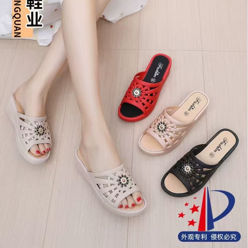 Xingquan Factory 25 летняя домашняя мода толстые подошвы женские дышащие женские летние повседневные пляжные тапочки на высоком каблуке