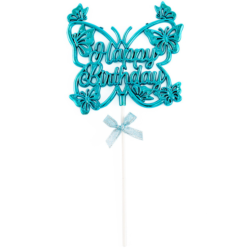 Nuevo transfronterizo mariposa tridimensional decoración de pastel de fiesta de postres decoración de pastel de fiesta