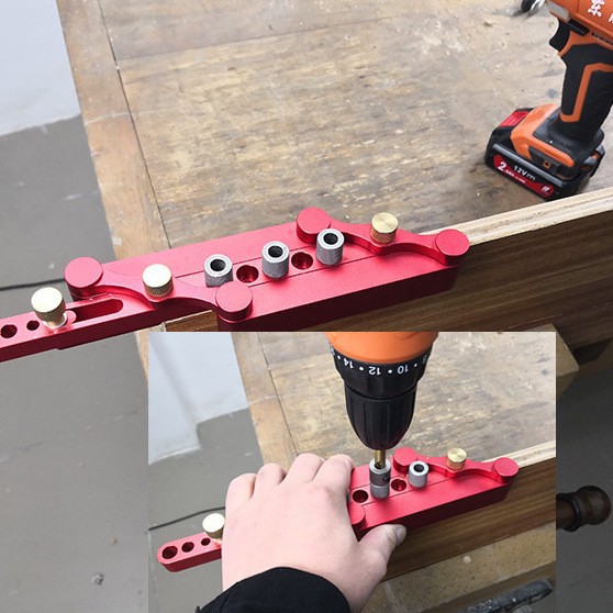 Carpintería agujero recto localizador de madera redonda Tenon puncher localizador agujero abridor DIY herramienta de perforación de la carpintería