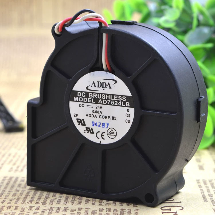 Taiwan ADDA/AD7524LB 24V 0.08A центробежный вентилятор 7см 7530 турбовентилятор
