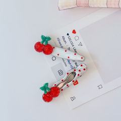 可爱红色樱桃镂空发夹女2025新款精致碎发刘海夹头饰侧边夹鸭嘴夹