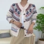 元素外贸女式拼色毛衣
