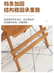 L&楠竹摺疊桌子餐桌家用小戶型飯桌戶外便攜簡易方桌正方形陽台擺