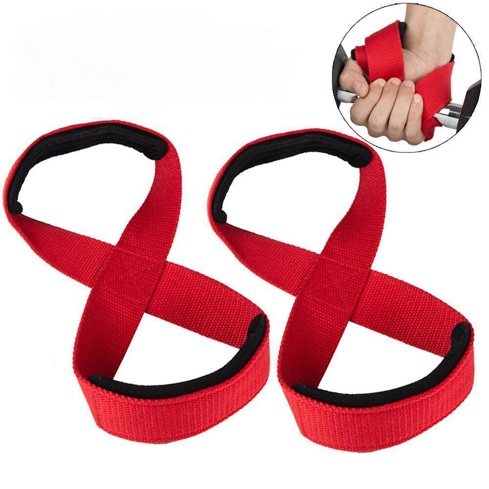 Single and Parallel Bar Press Weightlifting Non-Slip Wrist Straps Pull-Up Cotton Grip Straps Fitness Deadlift Figure-Eight Booster Straps