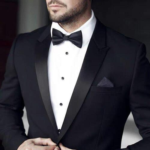 Bow tie groom wedding wedding bachelor black red formal solid color men's suit bow tie tie