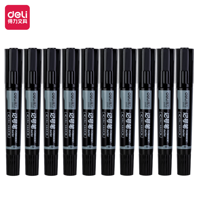 Bolígrafo aceitoso impermeable sin decoloración de doble cabeza de pluma