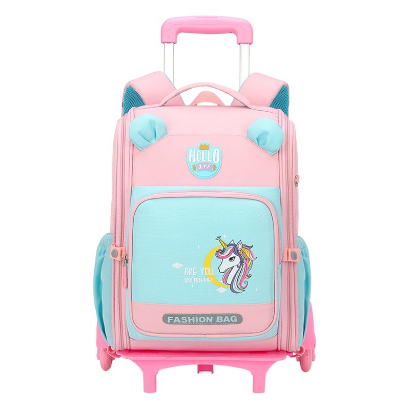 Peces naturales nuevo carro mochila estudiante de la escuela primaria grado 1-4 niño hembra ligero protección de la columna vertebral impermeable entrega transfronteriza