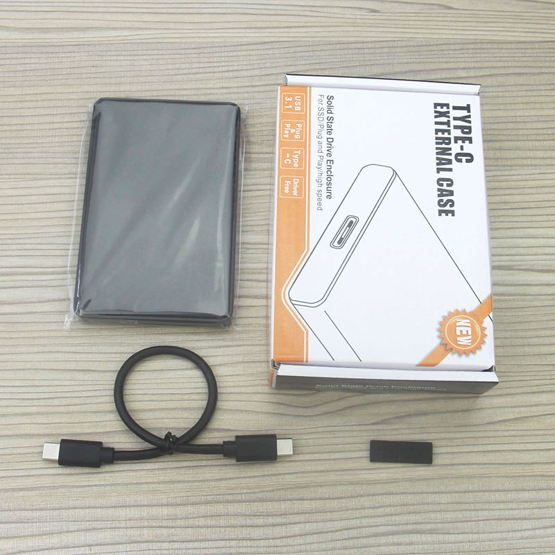 TYPE-C USB3.1 корпус для 2.5" SATA SSD/HDD для ноутбука, универсальный мобильный корпус