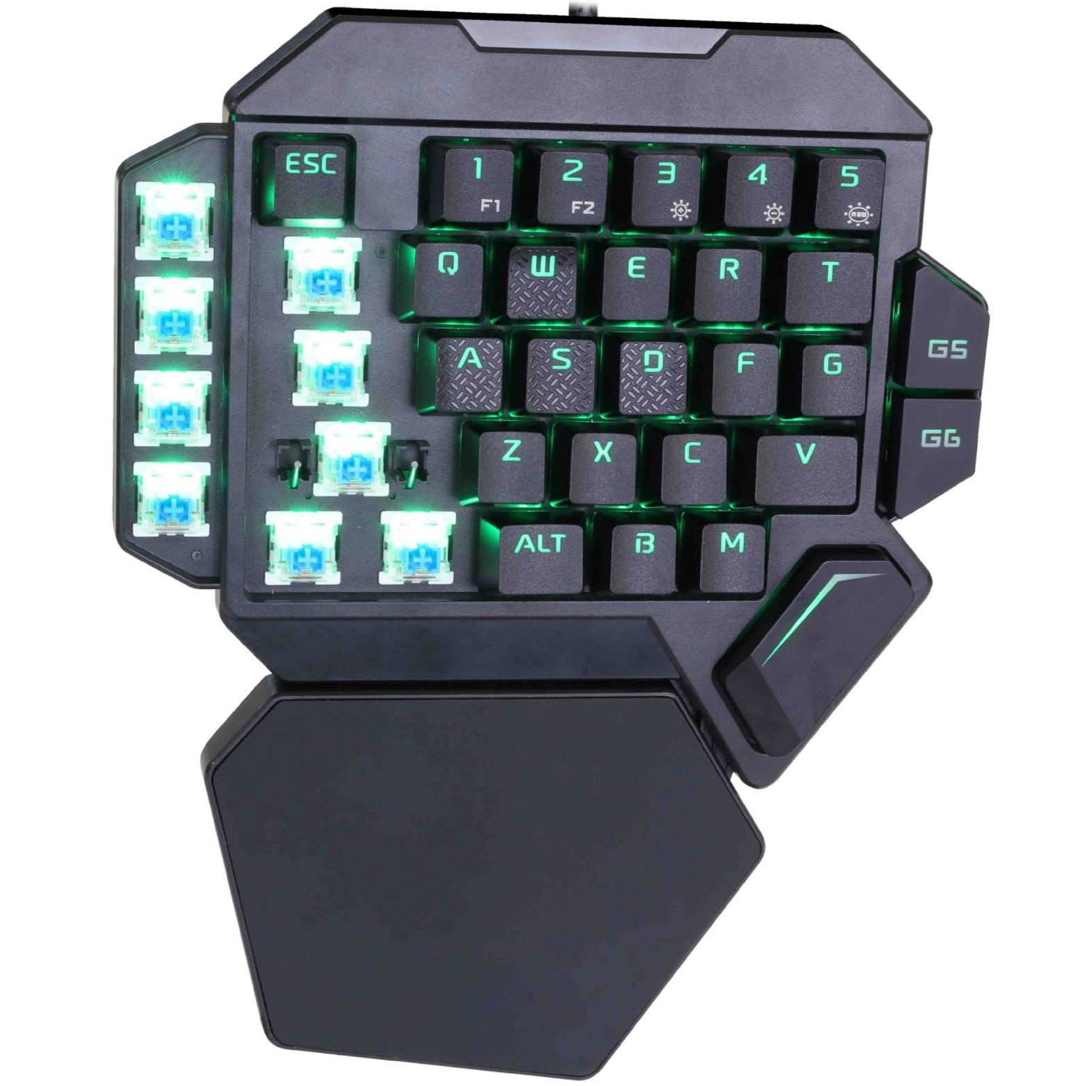 Teclado mecánico luminoso para juegos/con función de definición de macro/eje verde Teclado directo transfronterizo K50 K60 con una sola mano RGB