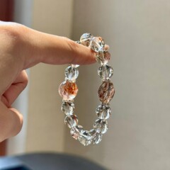 天然黒金超7 14mmひし形異形黒金超7手串