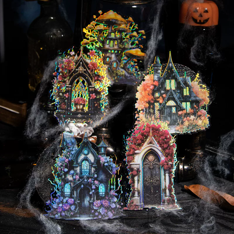 美好的一天 "Heria's Castle" series Gothic style large-size house handbook decoration stickers