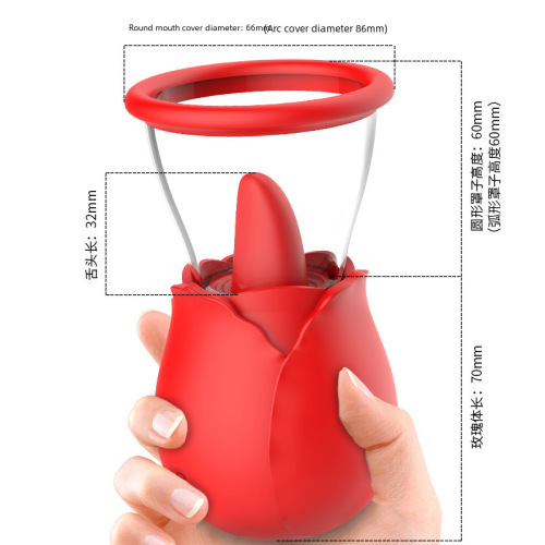 Rose Flower as a Dream-like Vibrator for Women, Tongue-Licking and Sucking, Shaking and Stimulating, Creamy Self-Stimulation Device, Adult Novelty Sex Toy