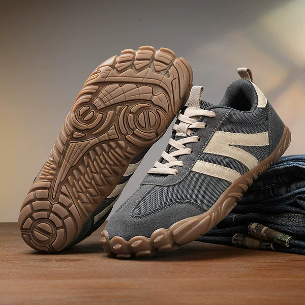 New Color-Blocked Retro Thick-Soled Casual Sports Shoes Five-Finger Running Training Shoes for Women and Men Sweat-Absorbent Breathable Fitness Shoes