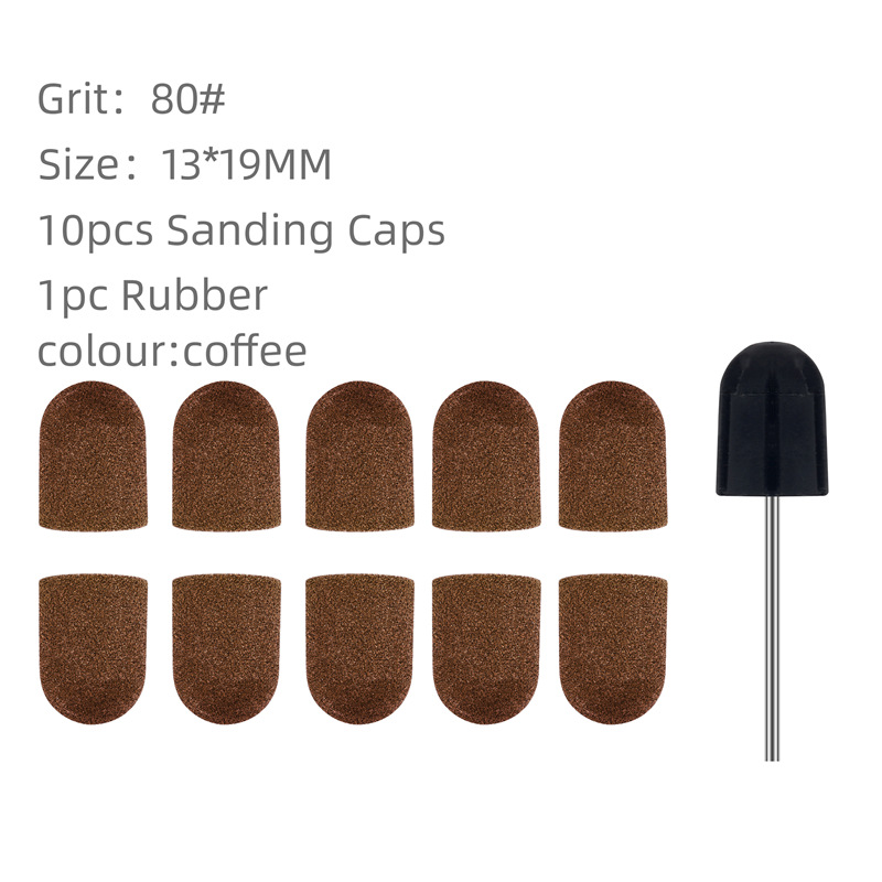 Máquina de pulir de tapas de arena de color de manicura especial transfronteriza herramienta de manicura removedor de uñas eliminación de piel muerta tapa de arena con tambor de arena