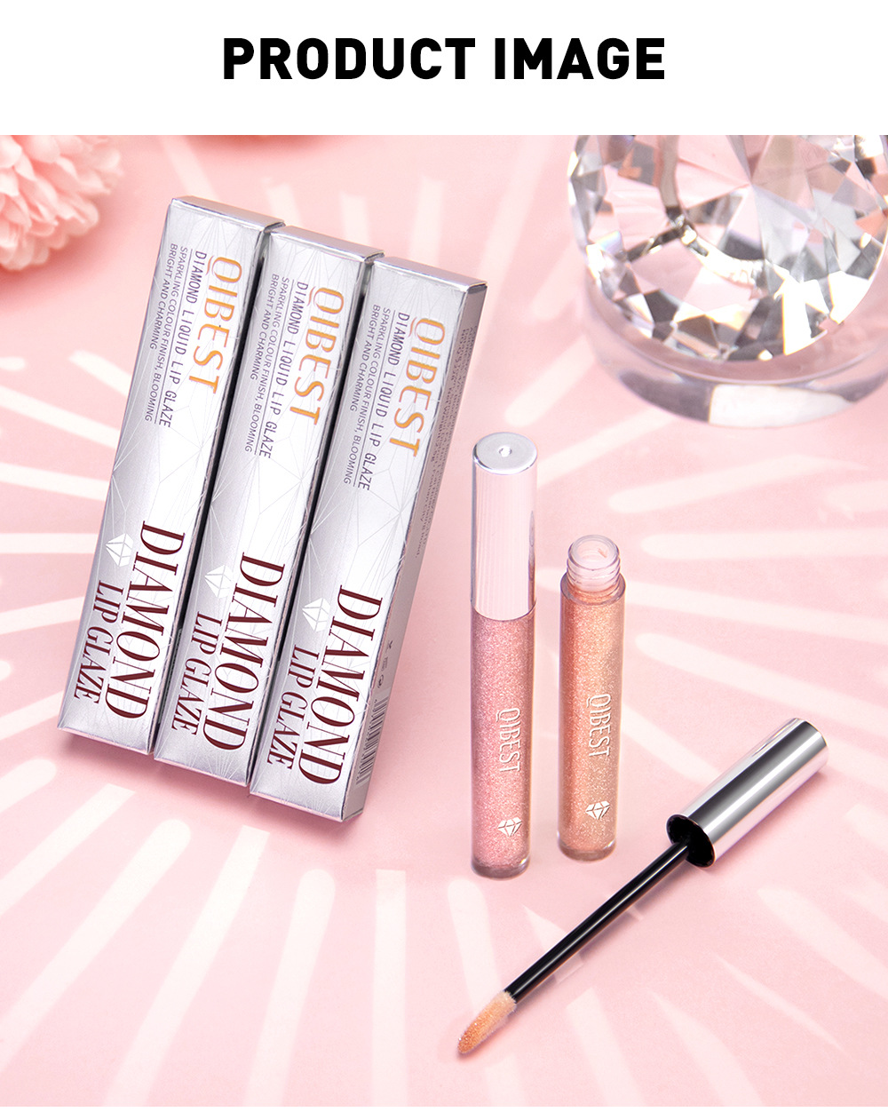 carina QIBEST Liquid Lipstick eye shadow Dual purpose Makeup Durable easy to apply Pearlescent and bright without touching the_voghion.com