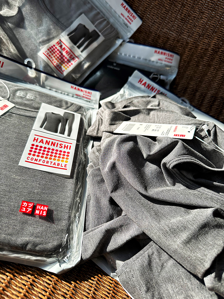 U+ Japanese Style Couple Thermal Underwear Set Men's Elastic Round Neck Autumn Winter Base Layer Top and Bottom