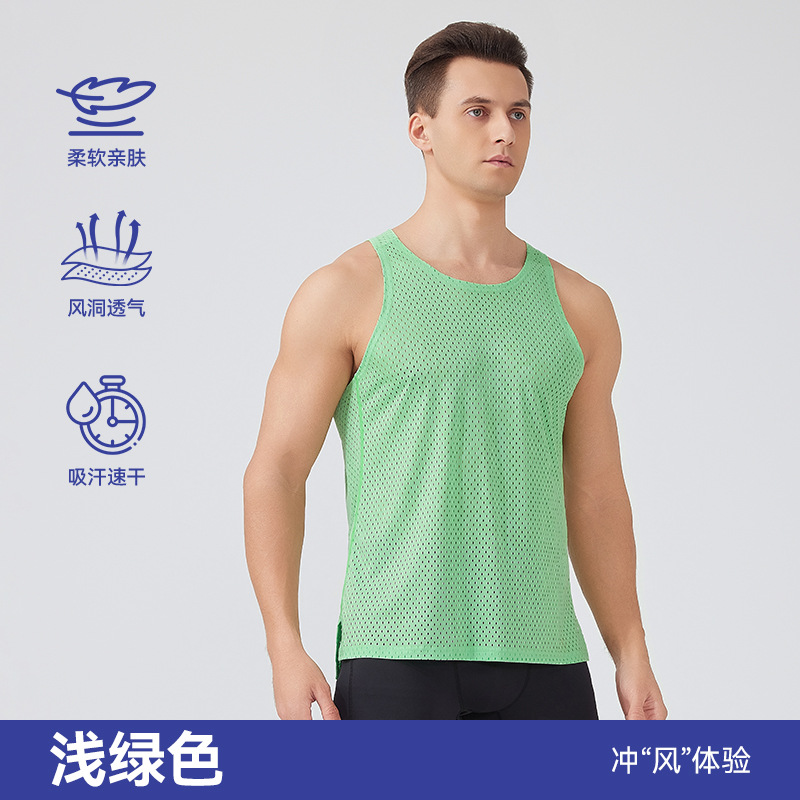 Chaleco seco para correr entrenamiento de atletismo masculino túnel de viento transpirable blusa sin mangas maratón al aire libre chaleco de verano image 9