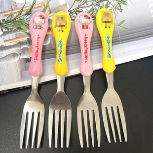 Colorful Cartoon fork children's eating fork fruit fork 1 yuan Shop 2 yuan shop supply