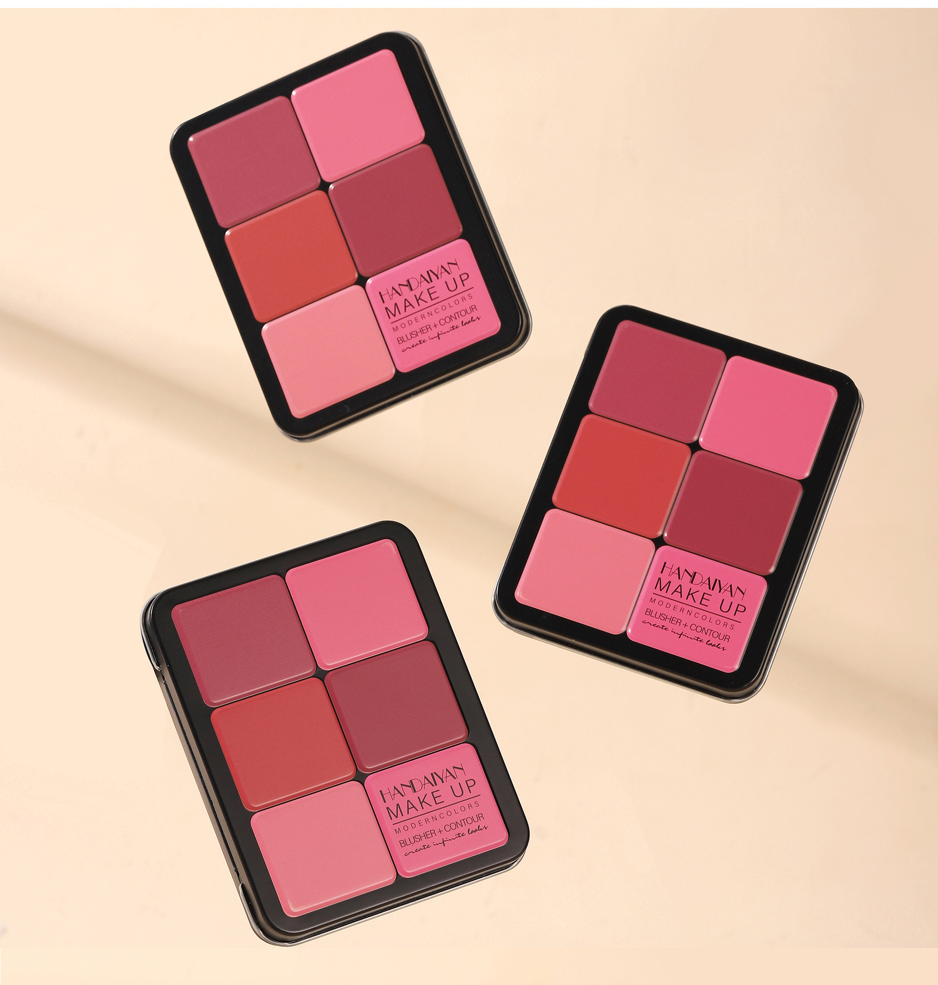 Cross-border 12-color tin box Blush palette, multi-purpose handaiyan Concealer Highlighter Contouring Palette Matte Blush Cream undefined