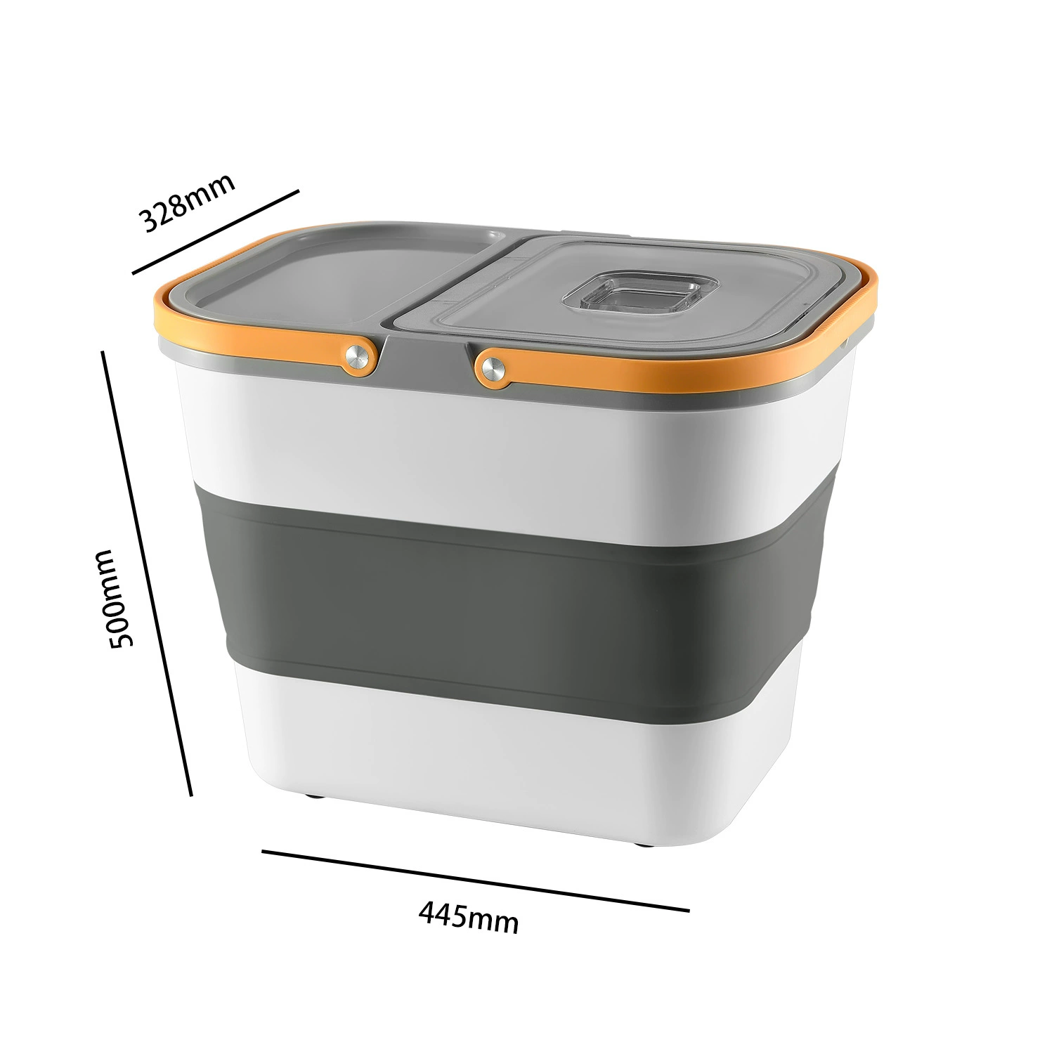 Amazon cross-border folding rice barrel moisture-proof insect-proof folding barrel 25L capacity pet grain storage barrel cross-border special supply
