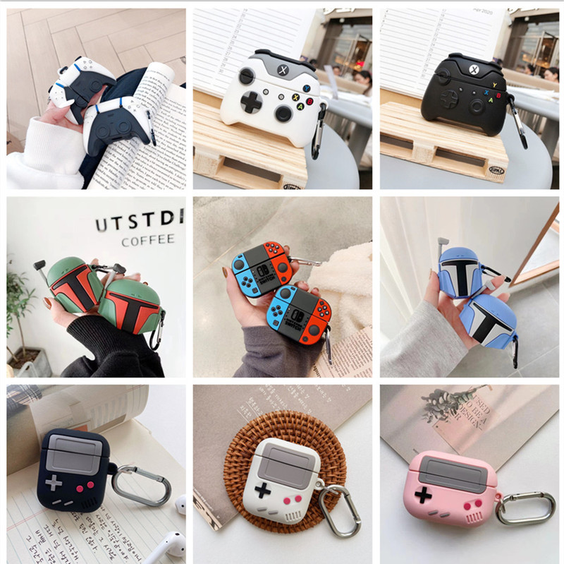 Creative Apple three-dimensional AirPods Pro wireless Bluetooth earphone case 1/2 generation silicone protective case New 3 applicable