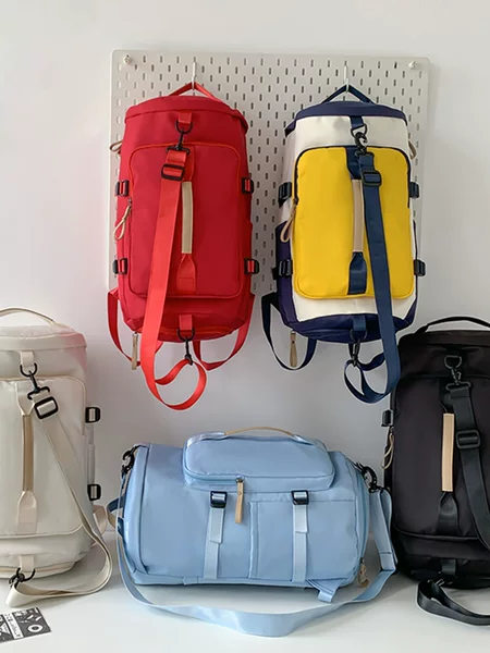 Korean-style fashionable outdoor casual backpack for women, single-shoulder handbag, large-capacity luggage bag for men, short-trip travel bag