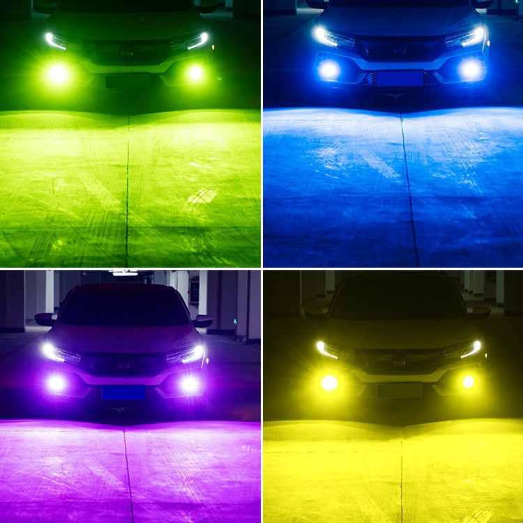 Nuevo coche LED de dos colores antiniebla 9005H8H11H7H3 Luz de oro 881 flash 880 Cal lámpara modificada