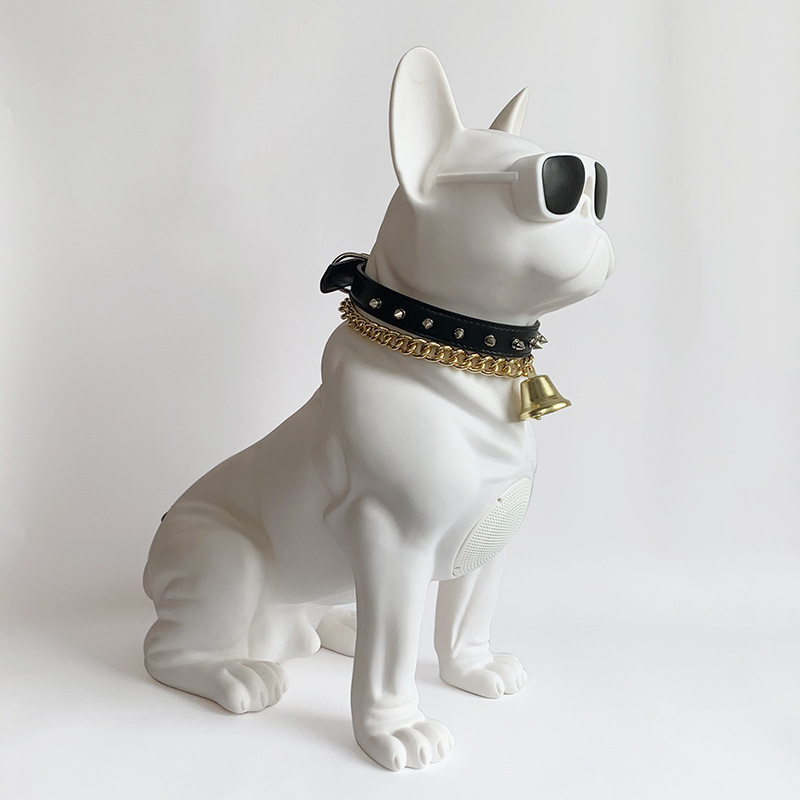 Bulldog subwoofer todo el cuerpo sonido de perro adornos de automóvil cabeza de perro altavoz bluetooth novio explosión de cumpleaños