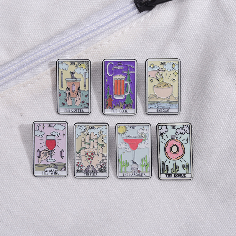 Cross-Border Creative Retro Tarot Cards, Bohemian Style Series Badges, Clothing, Bags, Accessories, Gifts