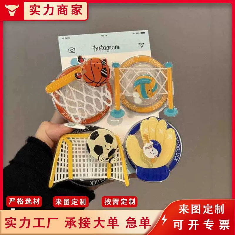 Прикроватный держатель для телефона с мультяшным дизайном, акриловый, настольный, с воздушной подушкой, индивидуальный, милый, от фабрики Lazy Source.