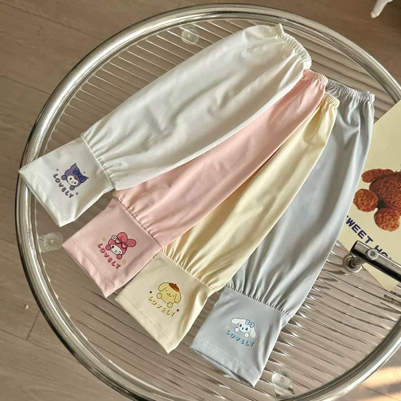 防晒袖套儿童冰袖可爱卡通女夏季防紫外线户外运动护臂男童宝宝袖