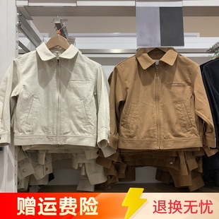 Children's Wear Boys and Girls Zipper Short Jacket Loose All-match Solid Color Jacket Coat 2025 Spring New 478238